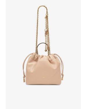 Chloé Mini Chain Leather Shoulder Bag - Natural