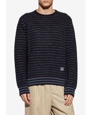 Loewe Striped Knit Sweater - Blue