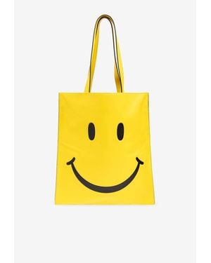 Moschino X Smiley Leather Tote Bag - Yellow