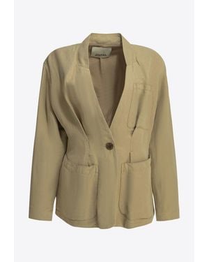 Isabel Marant Soraya Silk-Blend Blazer - Green