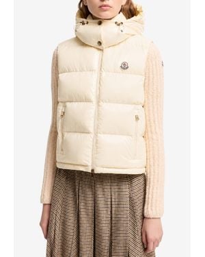 Moncler Niverolle Short Down Vest - Natural