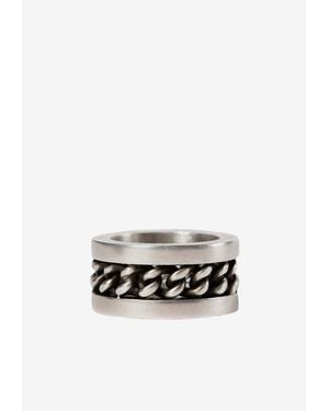 Ann Demeulemeester Maren Chain Ring - White