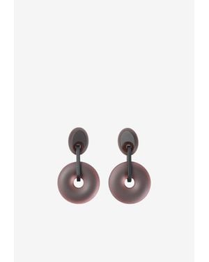 Giorgio Armani Resin Discs Drop Earrings - White