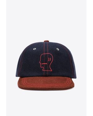 Brain Dead Flannel Visor Cap - Blue