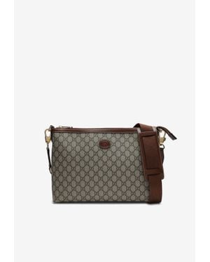 Gucci Small Gg Supreme Messenger Bag - Gray