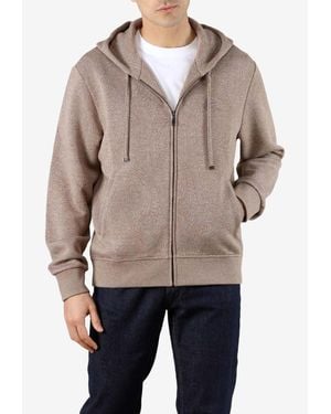 Etro Paisley Jacquard Zip-Up Hooded Sweatshirt - Natural