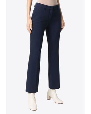 L'Autre Chose Cropped Tailored Pants - Blue