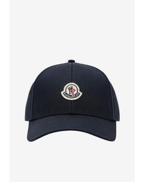 Moncler Logo Patch Baseball Cap - Blue