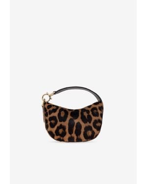 Ferragamo Xs Leopard Print Hobo Bag - White