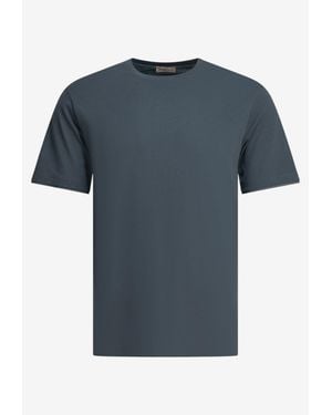 Herno Resort Short-Sleeved Crewneck T-Shirt - Blue