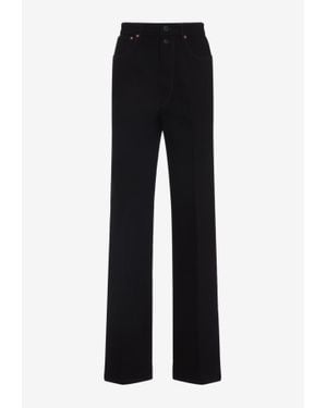 Lemaire High-Waisted Straight-Leg Pants - Black
