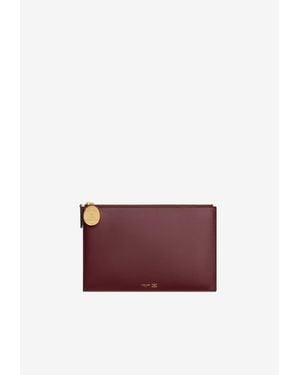 Celine Duo Two-Tone Leather Pouch - Purple