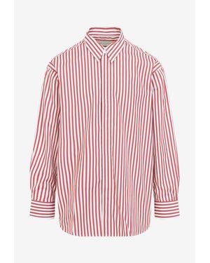 Ami Paris Ami De Coeur Oversized Striped Shirt - Pink