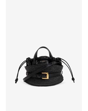 Balmain Mini Shuffle Bucket Bag - Black