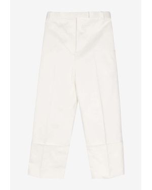 Thom Browne Straight-Leg Chino Pants - White