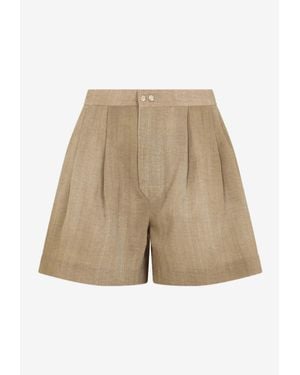 Ermanno Scervino Elastic-Waist Denim Shorts - Natural