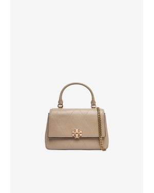 Tory Burch Charlie Quilted Crossbody Bag - Natural