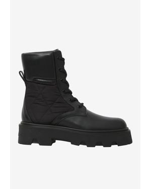 Moncler Aurea Leather Ankle Boots - Black