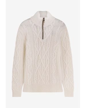 BOSS Harpreno Wool And Cashmere Sweater - Natural