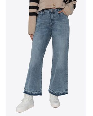 Halfboy Raw-Cut Wide-Leg Jeans - Blue