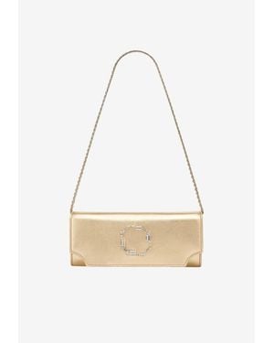 Malone Souliers Vivien Metallic Leather Shoulder Bag - White