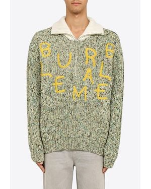 Bluemarble Logo Wool Sweater - Green