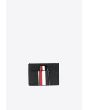 Thom Browne Pebble Grain Rwb Stripe Double Sided Cardholder - White
