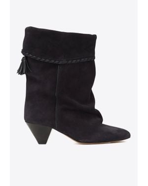 Isabel Marant Dalby 55 Mid-Calf Suede Boots - Black