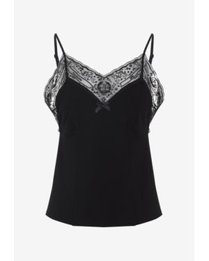 Acne Studios Lace-Insert Top - Black