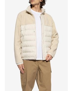 Moncler Mistral Panelled Fleece Jacket - Natural
