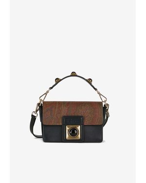 Etro Crown Me Paisley Top Handle Bag - Blue