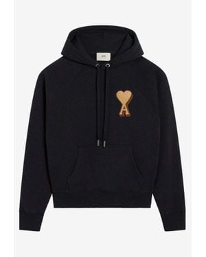Ami Paris Ami De Coeur Hooded Sweatshirt - Blue