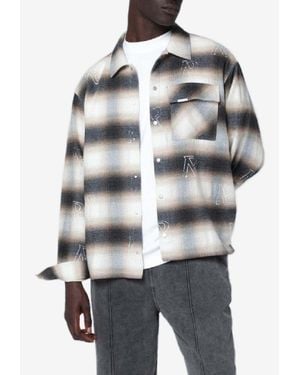 Represent Flannel Check Long-Sleeved Shirt - Grey