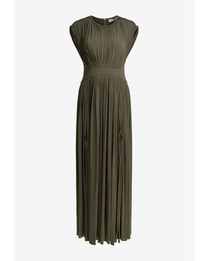 Zimmermann Luna Ruched Maxi Dress - Green
