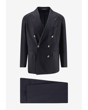 Tagliatore Double-Breasted Stretch Suit - Blue