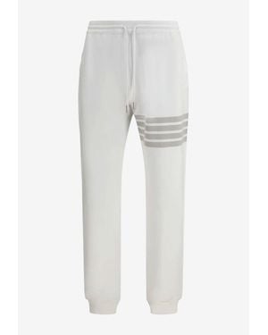 Thom Browne 4-Bar Stripes Track Pants - Gray