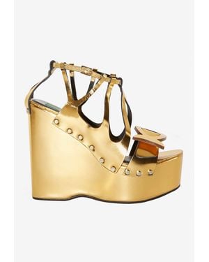 PUCCI Musa 140 Wedge Sandals - Metallic