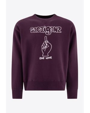 Sacai Gonz Gonz Crewneck Sweatshirt - Purple