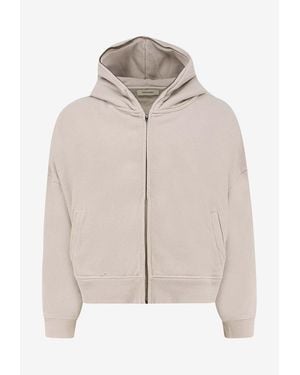 Entire studios Zip-Up Hooded Sweatshirt - Natural