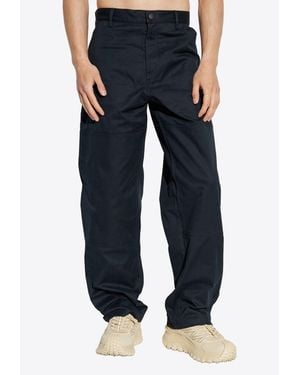 Moncler Logo Patch Chino Pants - Blue