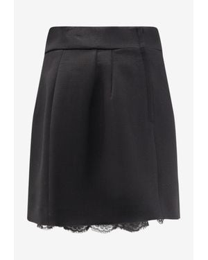 Dolce & Gabbana Lace-Trimmed Mini Skirt - Black