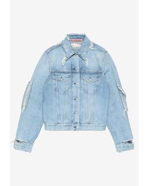 Acne Studios Distressed Denim Jacket - Blue