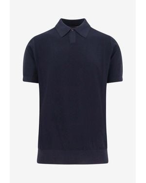 BOSS Basic Wool Polo T-Shirt - Blue
