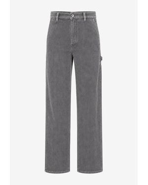 Miu Miu Straight-Leg Corduroy Pants - Gray