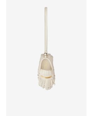 Tod's Fringed Gommino Loafer Charm - White