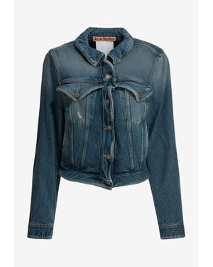 Acne Studios Buttoned Denim Jacket - Blue