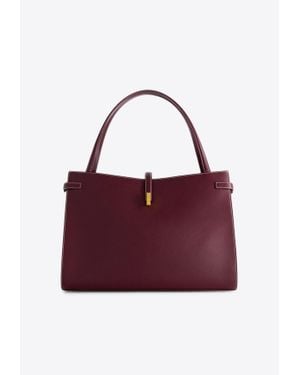 Mlouye Isla Calf Leather Shoulder Bag - Purple