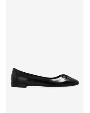 Jimmy Choo Scarlett Leather Ballet Flats - White