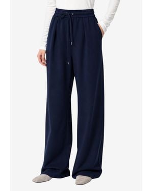 Max Mara Wide-Leg Pleated Pants - Blue