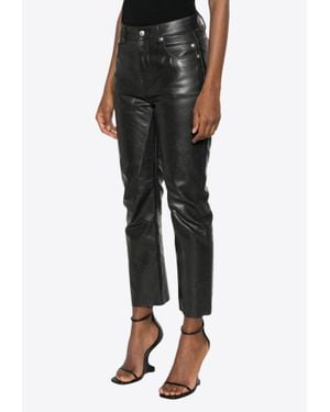 Rick Owens Detroit Leather Pants - Black